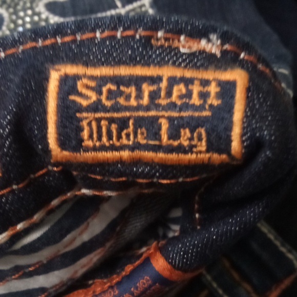 Rock Revival NWT Women's 28 Scarlet Wide Leg Embellished Rhinestones - Picture 9 of 9